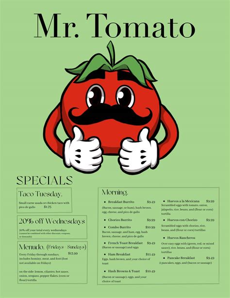 Mr tomato restaurant - Mr Tomato, California City, California. 989 likes · 5 talking about this · 293 were here. We offer a variety of delicious and fresh food;from American fast food to traditional Mexican …